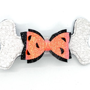 Pebbles Inspired Hair Bow ~ Flintstones Inspired Hair Bow ~ Ston Age Bone Hair Bow Clip ~ Girls Halloween Costume Hair Bows