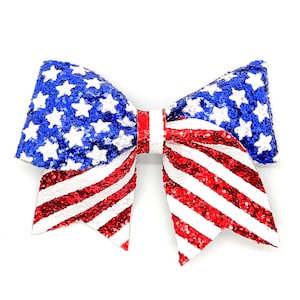 4th Of July Hair Bow ~ Patriotic Hair Bow ~ Fourth Of July Hair Clip ~ July 4thk Nylon Headband ~ Independence Day Hair Bow Clips