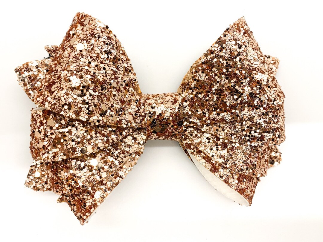 Gold Glitter Hair Bow Glitter Hair Bow Gold Glitter Hair Bow