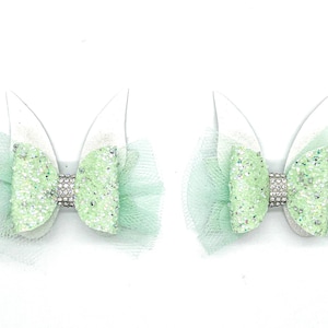 Fairy Princess Tinkerbell Inspired Pigtail Set ~ Princess Tinkerbell  Piggies Set~ Tinkerbell Pigtail Set