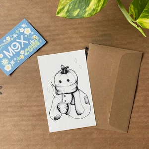 Petite Carte avec Enveloppe Motif Automnal/Halloween - Carte de Saison, Idée Cadeau