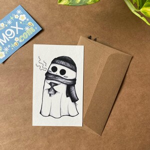 Petite Carte avec Enveloppe Motif Automnal/Halloween - Carte de Saison, Idée Cadeau