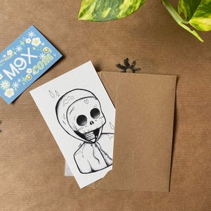 Petite Carte avec Enveloppe Motif Automnal/Halloween - Carte de Saison, Idée Cadeau