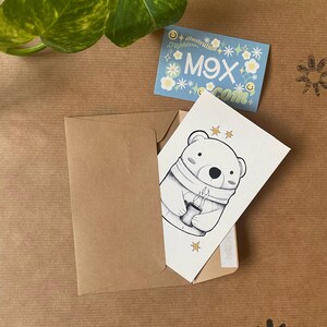Petite Carte avec Enveloppe Motif Ourson - Carte mignonne, Idée Cadeau