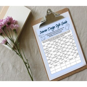 Interior Design Style Guide Printable 8.5'' X 11'' - Etsy