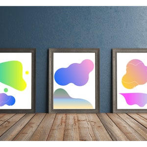 Printable Wall Art, Abstract Wall Art, Rainbow Wall Art, Modern Wall Art, 8x10 Art image 1