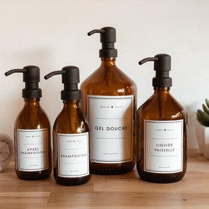 Apothecary Bottle | Zero waste glass bottle | Refillable Soap Dispenser | Ecological Amber Glass