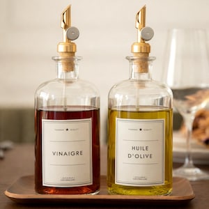 500 ml transparente Öl- oder Essigflasche aus Glas