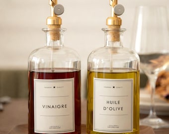 500ml Clear Glass Bottle for Oil or Vinegar