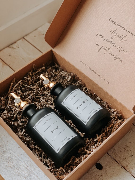 Box Huile & Vinaigre Prestige - Bouteilles en verre