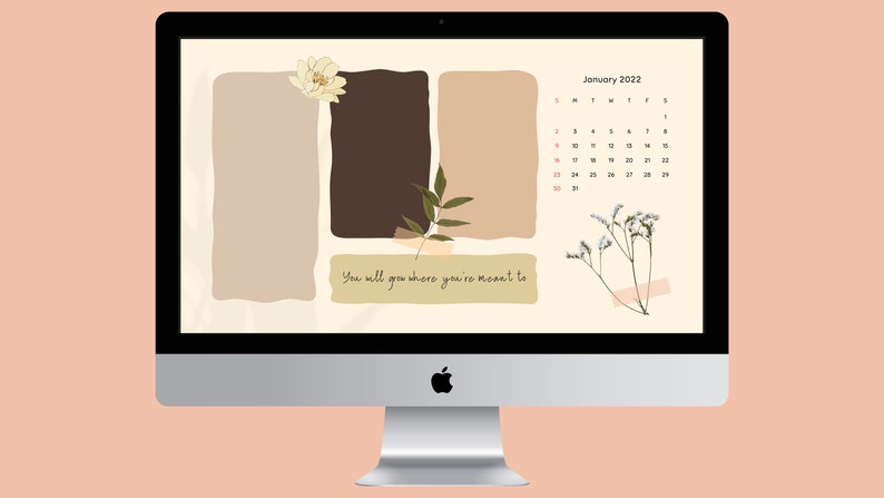 2022 Desktop Wallpaper Background Organizer 12 Months