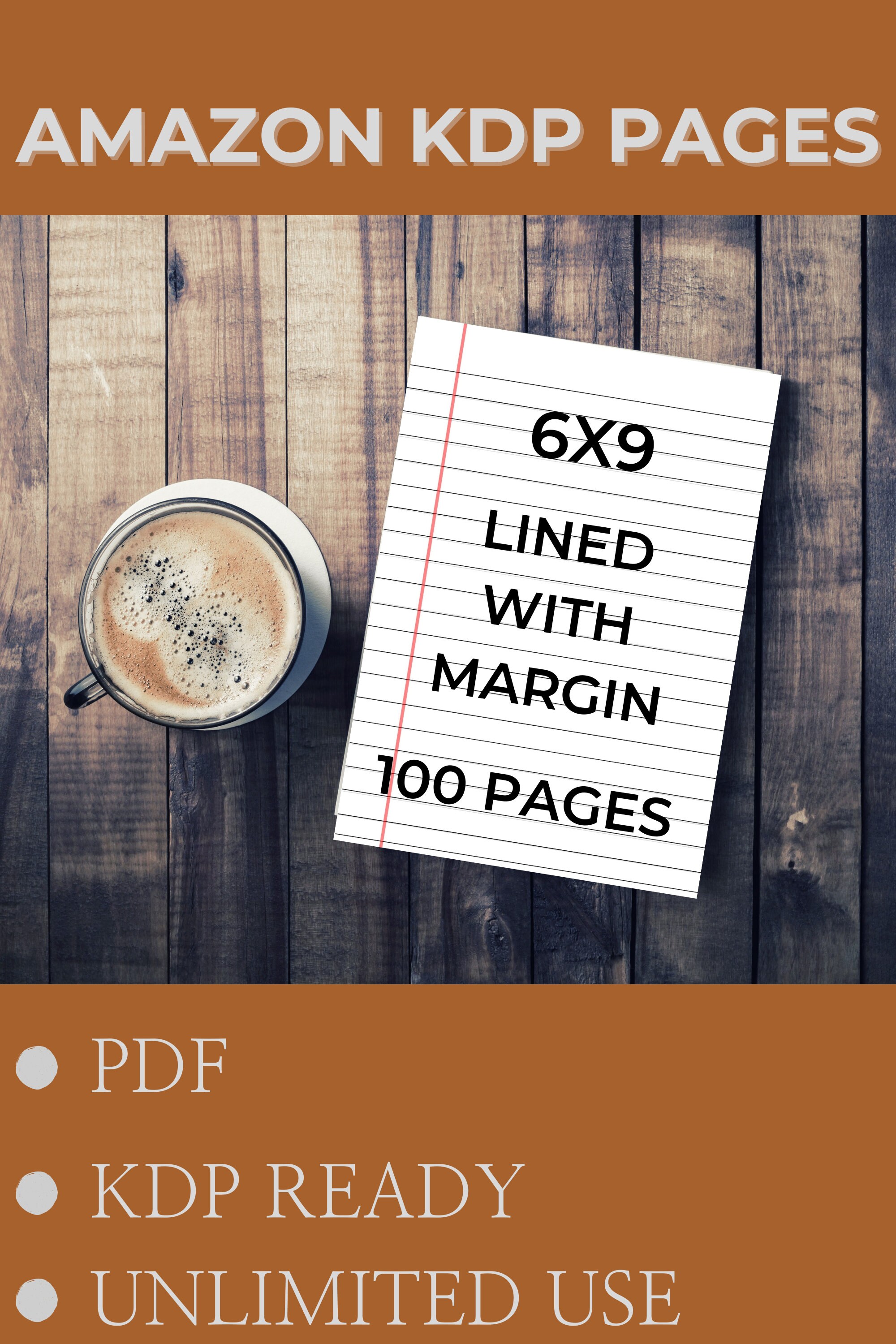 Amazon KDP Journal Insert 6x9 PDF with 100 lined interior Etsy