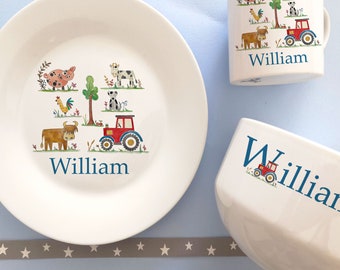 Personalised Baby breakfast Dinner Set | Child's 1st Dinner Set | Christening Gift | Keepsake Baby Gift