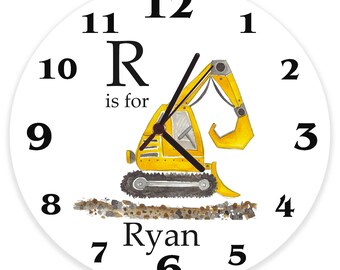 Personalised Boys Clock, Boys Room Clocks, Silent, 2 Sizes, More Designs