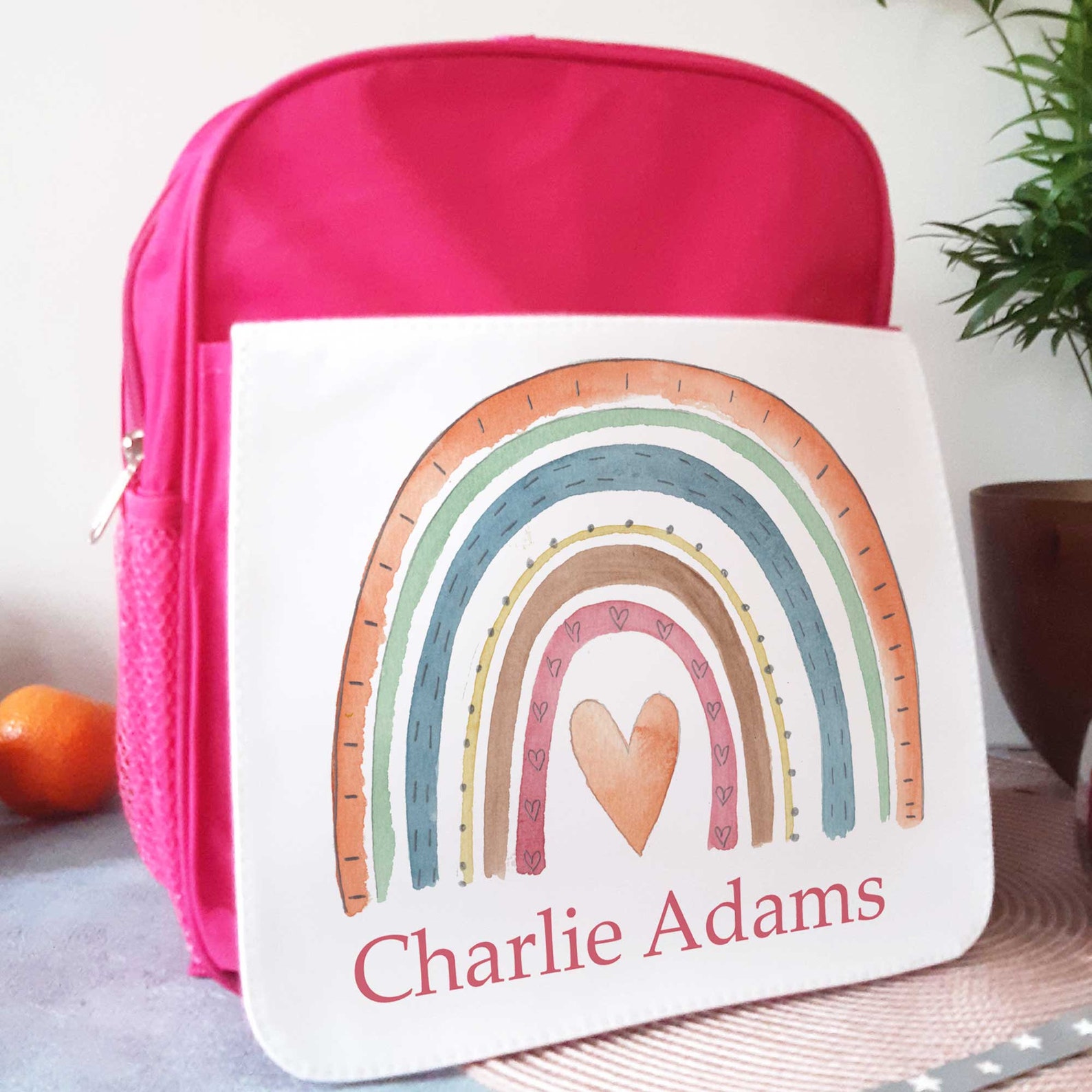 Personalised Girl Lunch Bagranbow Pink Insulated School Lunch Etsy UK