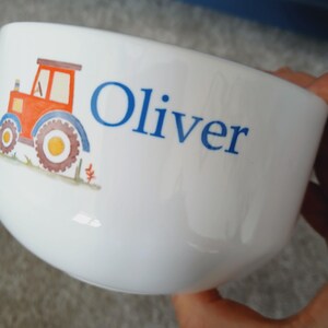 Personalised Farm Animal Dinnerware Set: Christening Gift, Custom Plate, Bowl and Cup image 9