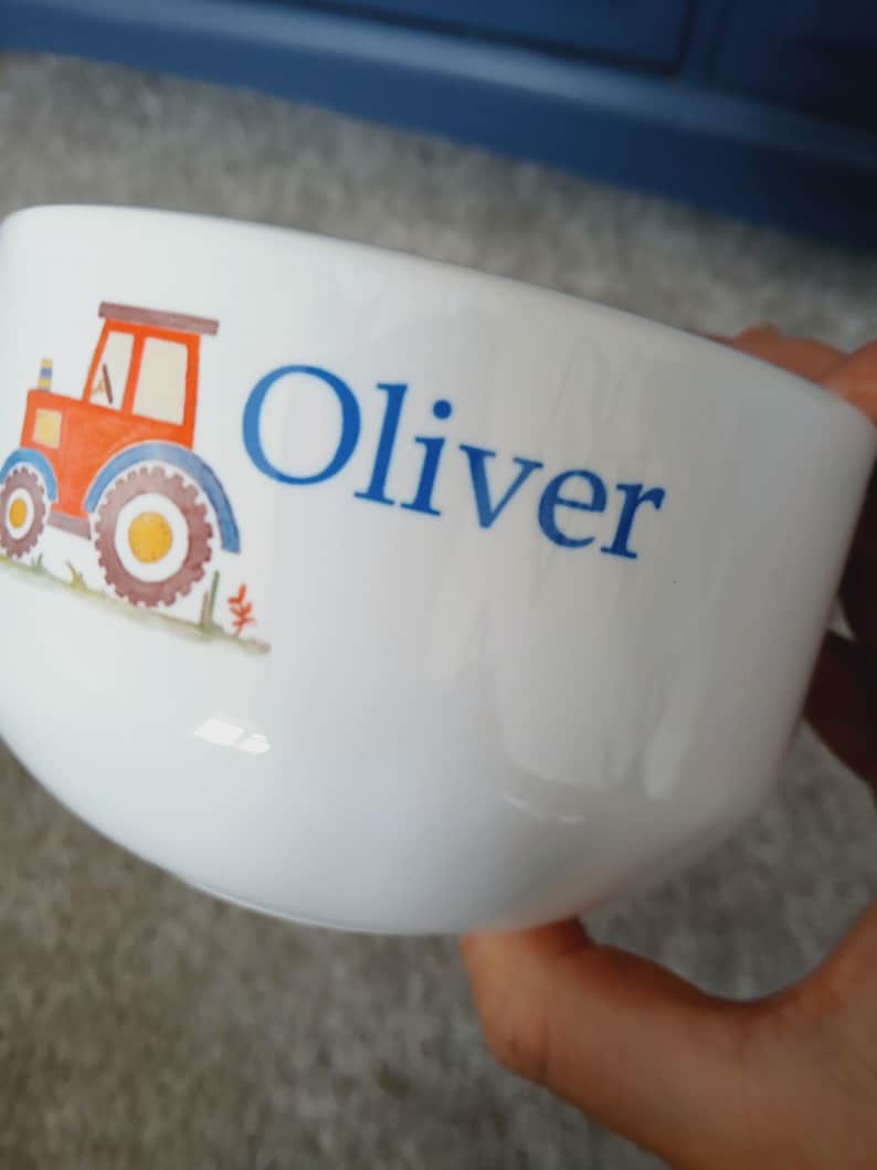 Personalised Farm Animal Dinnerware Set: Christening Gift, Custom Plate, Bowl and Cup image 9