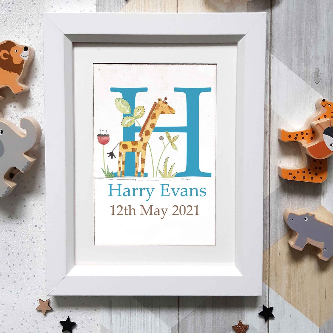 Personalised Baby name PrintNursery Wall ArtAlphabet Etsy