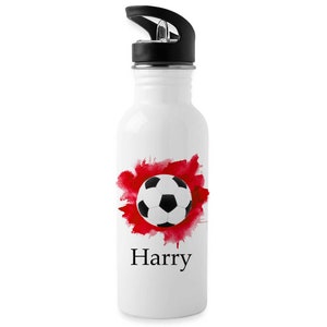 Personalised Kids Football Water Bottle|Children's Custom Sports Drinks Bottle|Birthday Christmas Gift For Boys Girl Back To School Bottle