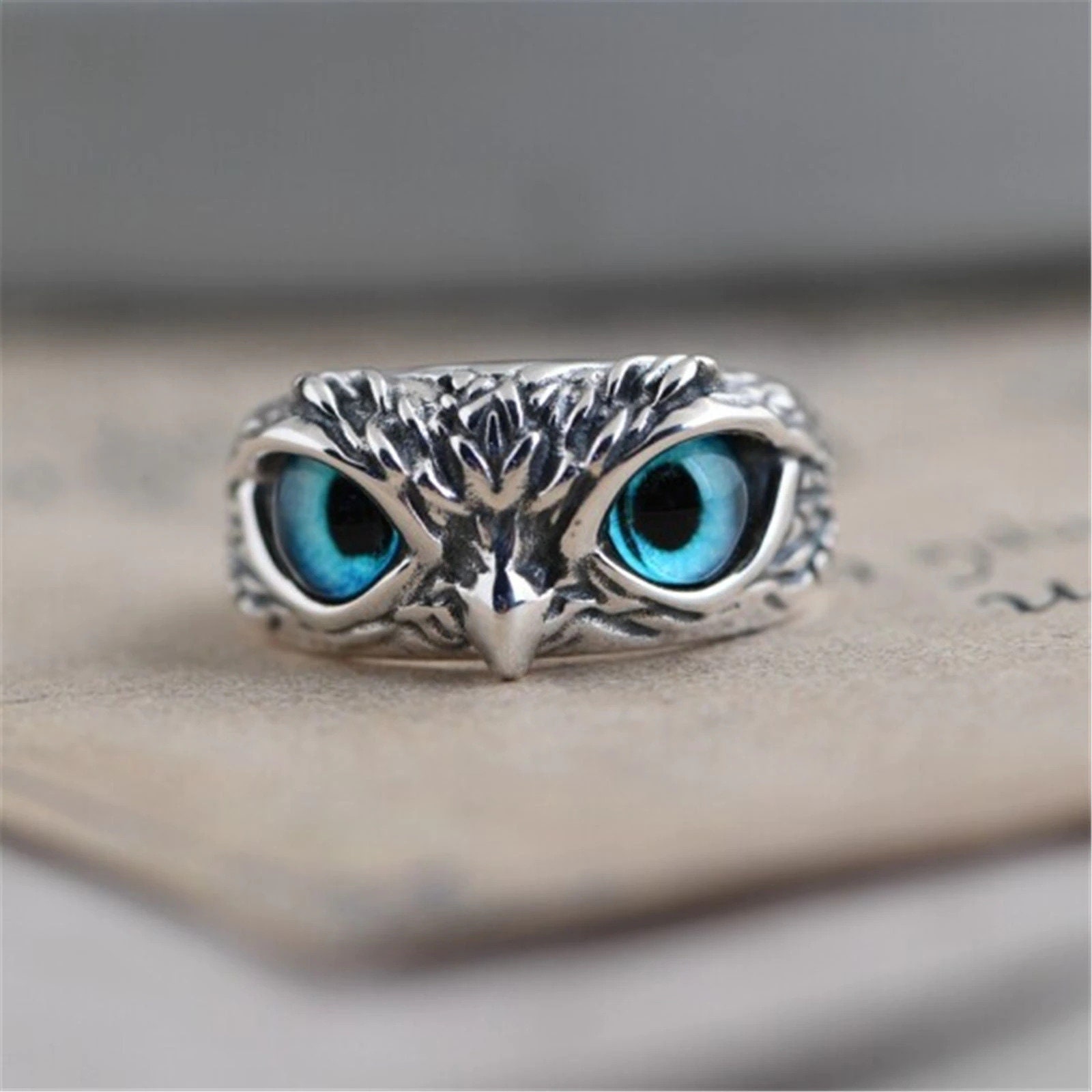 Adjustable Eye Owl Ring, Vintage Cute Design Owl Ring, Bird Lover Jewellery, Bird Ring, Fashion Ring, Women's jewelry, Wonderful Gift