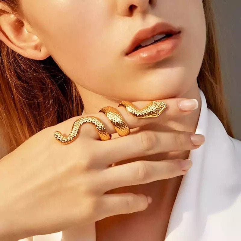 Snake Ring, Huge Snake Ring, Gold Snake Ring, Silver Ring, Gothic Ring, Gift For Her