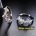Zircon Bat Ring, Silver Bat Ring, Gold Bat Ring, Handmade Jewelry, Gift for Her, Ring for Her, Halloween Jewelry 