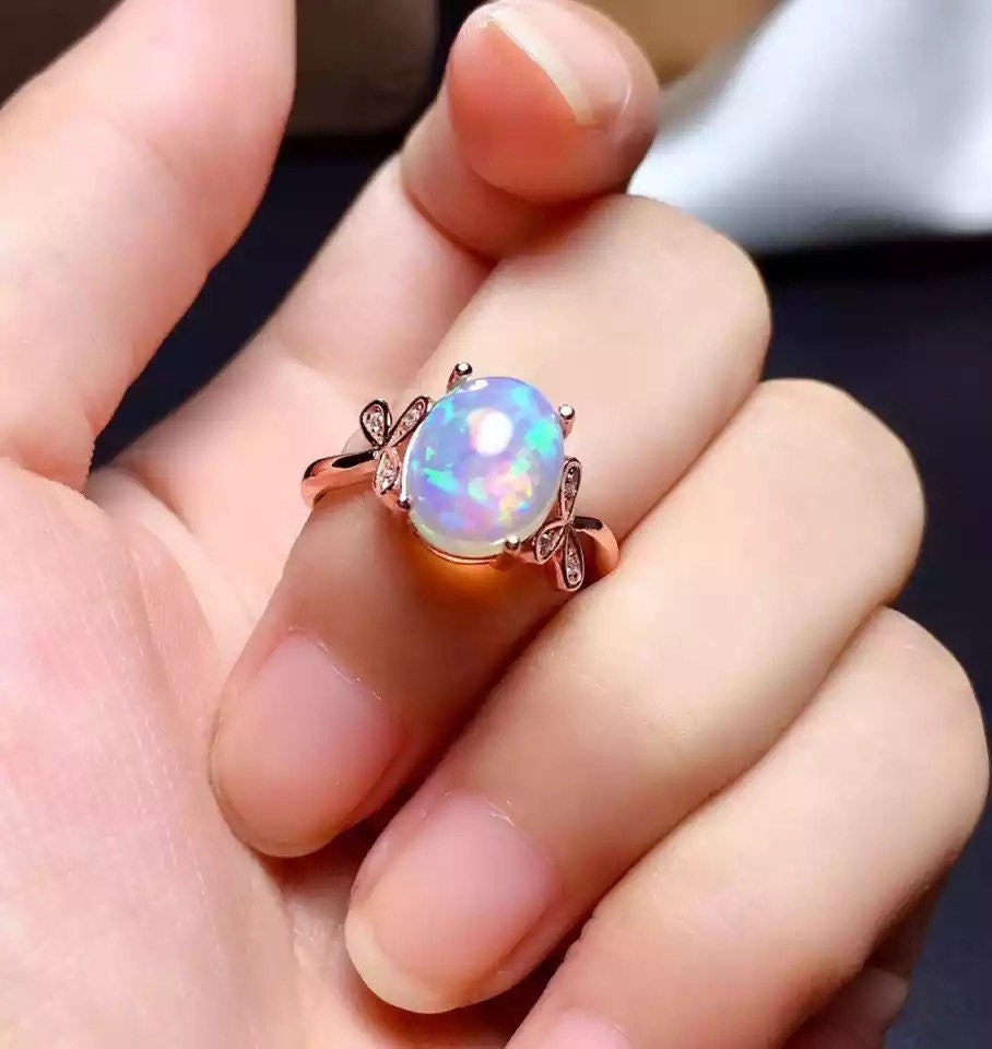 Gold Opal Ring, Opal Ring, Gold Ring, Delicate Gold Ring, Gift For Her, Stacking Ring, Stacking Opal Ring, Gold Filled Ring