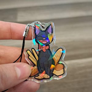 Studio Ghibli Jiji Acrylic Phone Charm Keychain