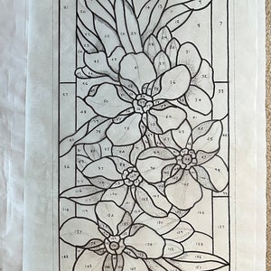 Forget-Me-Not Stained Glass Pattern