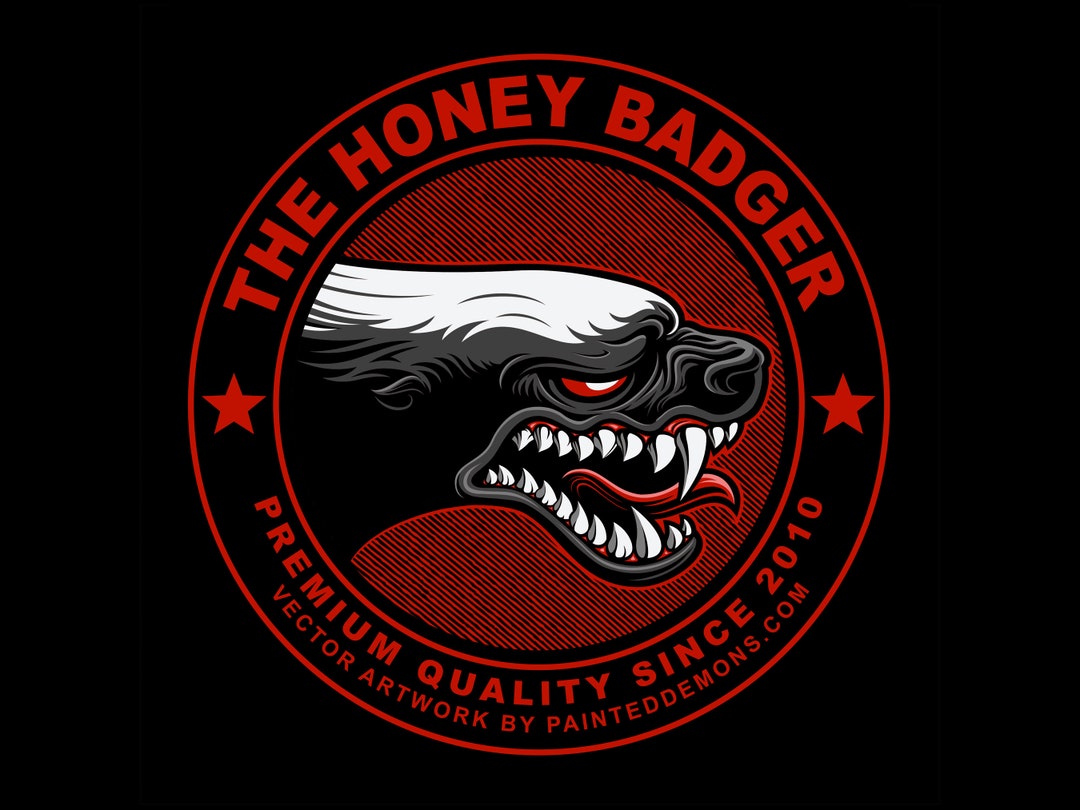 Honey Badger Vector Art - Etsy