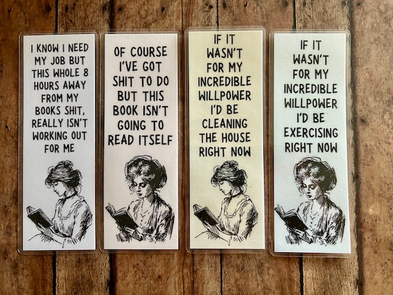 Funny Bookmarks - Sarcastic Bookmarks - Book Lover Gift - Laminated Bookmark - Bookish Gift - Book Club Bookmarks