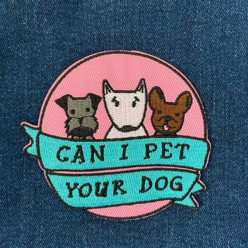 Puppy Love Iron on Patch Etsy UK