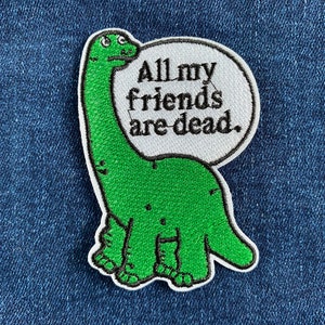 Funny Dinosaur Patch | Dinosaur Badge | Cute Patch | Funny Badge | Iron on Patch | Embroidery Patch