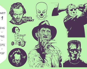 Horror SVG, Horror movie Svg, horror silhouette svg, horror halloween svg, horror characters svg, Halloween Movies Character, For Cricut