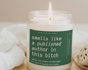 Smells Like a Published Author Candle Gift, Best Selling Author Gift, Published Author Gift, New Author Gift, Gift for an Author