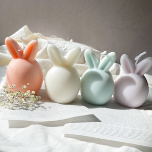 greek easter candle easter bunny candle Easter egg candle Easter bunny decor Decorative soy candles easter table decor