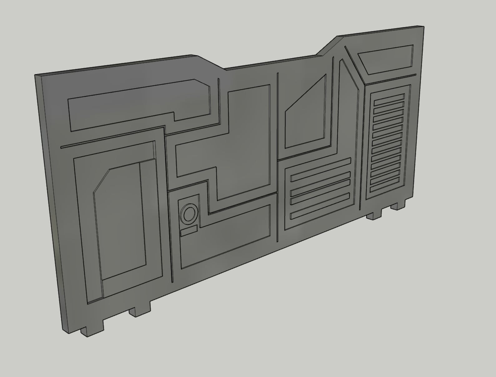 Star Wars Legion Modular Wall Panel Wall Panel 150mm X 65 Mm X 3 Mm