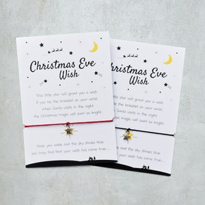 Christmas Eve Wish Bracelet Box Filler Card. Christmas Box Gift, Xmas Eve Present. Christmas Wish Bracelet. Leaving Present from Elf. D2