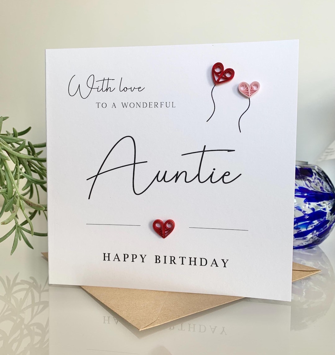 Auntie Birthday Card. Birthday Celebration Card Gift for Her. Wonderful ...