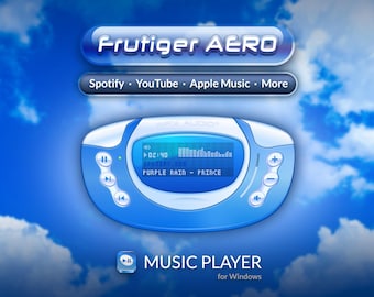 Spotify Frutiger Aero Music Player - YouTube, Apple Music & more | Y2K Aesthetic | 2000s Style | Glass UI | Windows