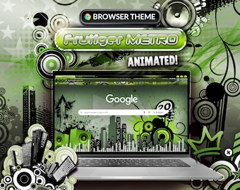 Frutiger METRO Browser Theme - Vector | Y2K | Nostalgia | Custom Theme for Google Chrome