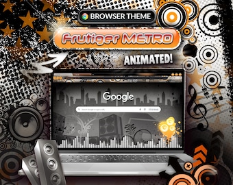 Frutiger METRO Browser Theme - Y2K | Vector | Nostalgia | Custom Theme for Google Chrome