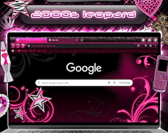 2000s Leopard Browser Theme — Trashy Aesthetic Decor | Y2K | Custom Theme for Google Chrome