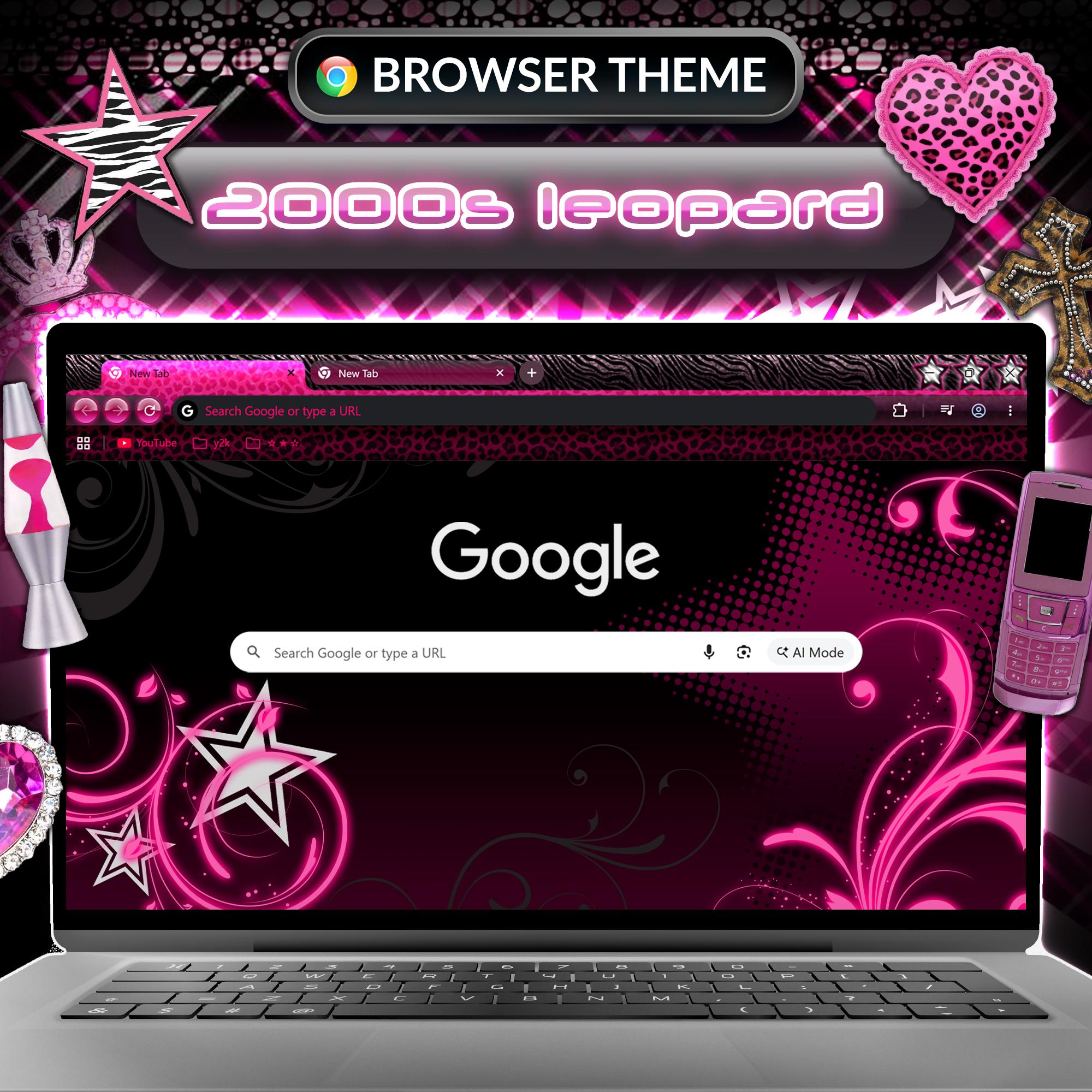 2000s Leopard Browser Theme — Trashy Aesthetic Decor | Y2K