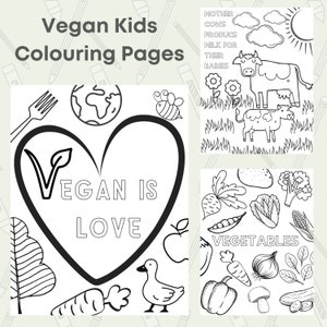 Printable Kids Vegan Colouring Pages , Vegan Colouring Book, Colouring For Kids, Printable Kids Colouring Pages,Vegan Kids