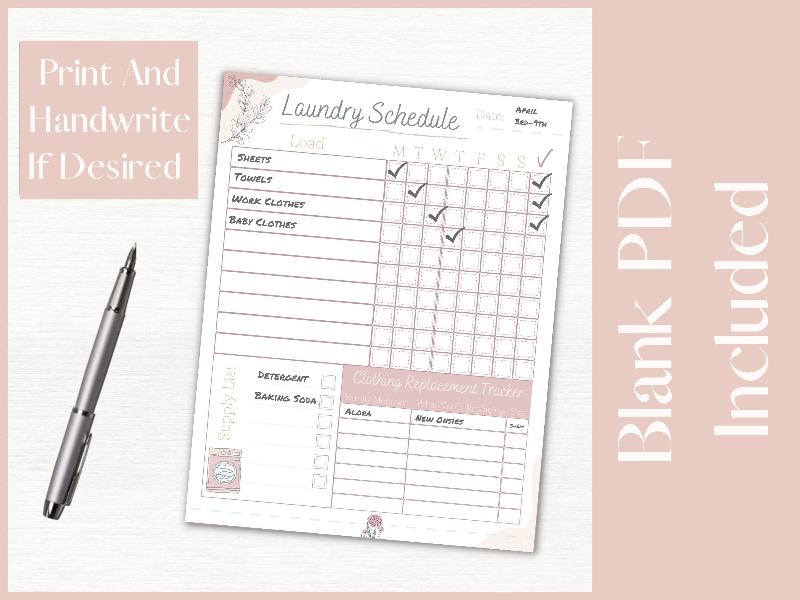 Editable Cleaning Schedule | Printable Cleaning Planner | Cleaning ...