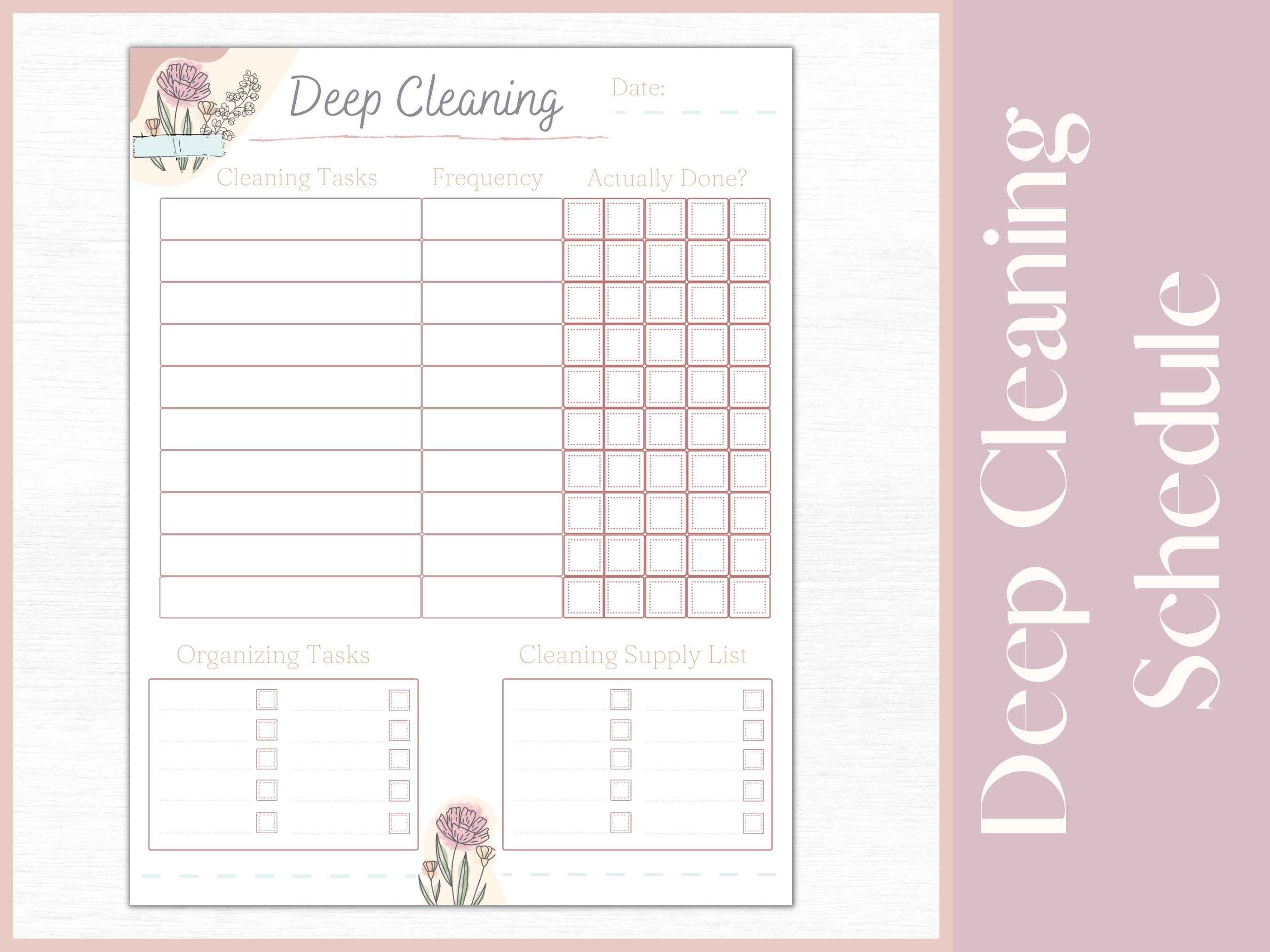 Editable Cleaning Schedule | Printable Cleaning Planner | Cleaning ...