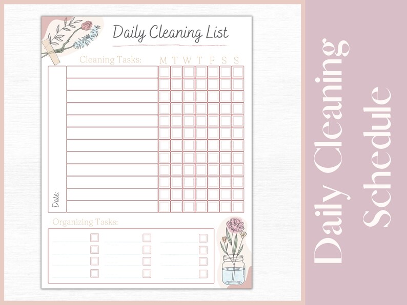 Editable Cleaning Schedule | Printable Cleaning Planner | Cleaning ...