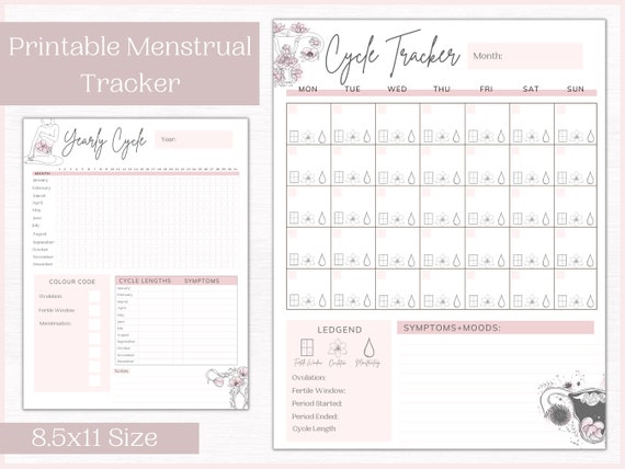 Printable Period Tracker and Fertility Awareness Planner - Etsy