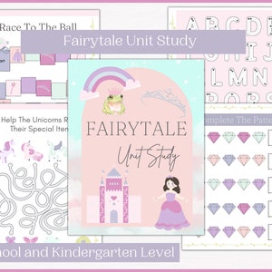 Fairytale/Princess Themed Preschool Unit Study | Preschool Curriculum | Homeschool Preschool | Princess Quiet Book | Princess Activities